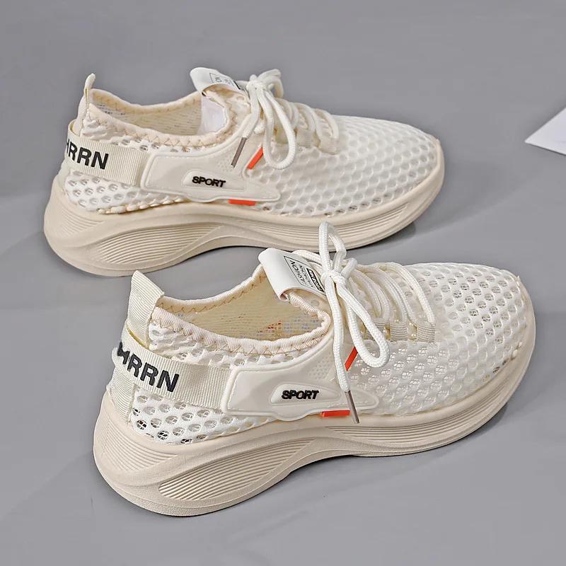 Fashion Women's Sneaker Shoes Summer Woman Trend Outdoor Casual Sports Shoes Hollow Breathable Comfortable Soft Versatile Mesh Shoes