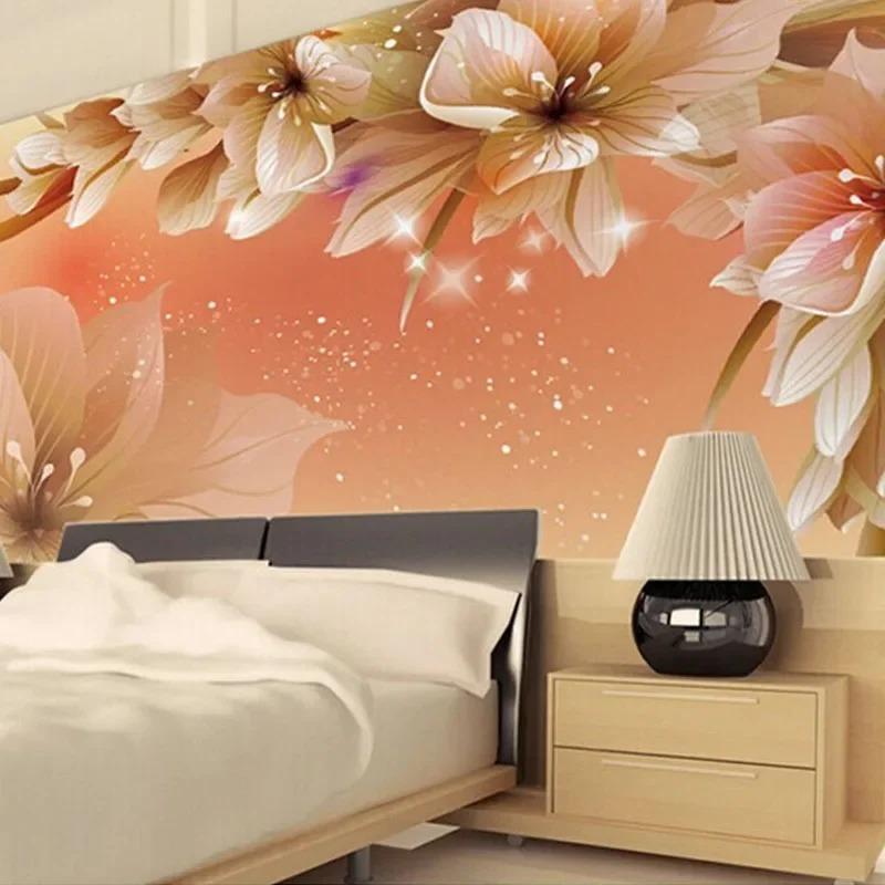 Modern Simple Wall Murals 3d Stereo Flower Photo Mural Living Room Bedroom Tv Background Wallpaper Home Decor
