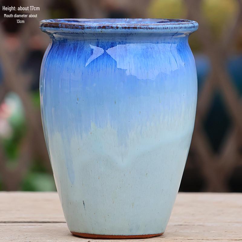 Minimalist Large Coarse Pottery Flower Pot for Succulents and Green Plants