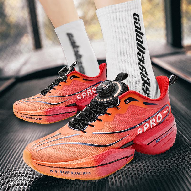 Dětské otočné přezky nové karbonové podrážky popcornové boty pro teen páry maratonské závodní běžecké boty