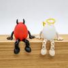 Easter Egg Figurine with Articulated Legs 3D Printed Movable Joints Rabbit Ear Egg Fidget Toy Holiday Party Decoration Ornament