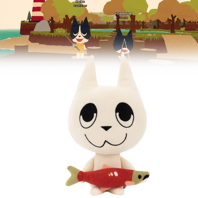Kitty Webfishing Cute Plush Charming Cat With Fish In Mouth Design Animation