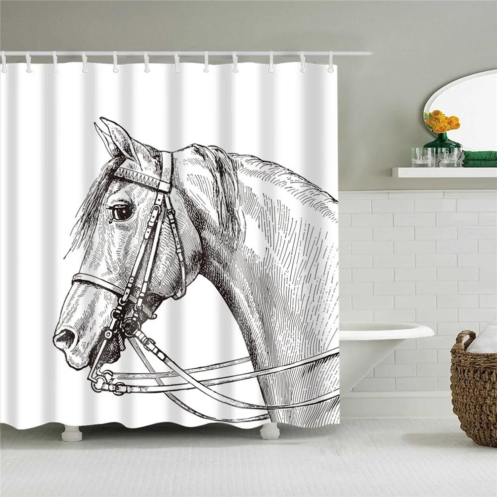 Wild Animals Bath Curtains Lion Leopard Cat Bathroom Decorative Shower Curtains Bathtub Decoration Bath Curtains