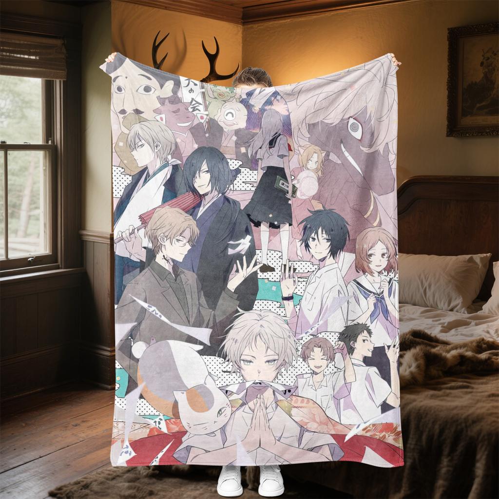 Natsume's Book of FriendsPlush Blanket Soft Comfortable All Seasons Perfect Sofa Office Naps Outdoor Travel Makes Great Gift