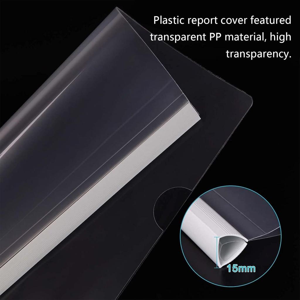 20 Pack 5 color high quality Plastic File Folders Sliding Bar Clamps A4 Document Organizer for Home School and Office