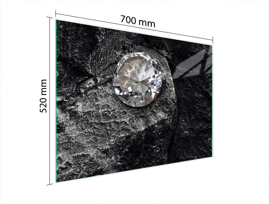 SZKLANA PŁYTA OCHRONNA NA KUCHENKĘ 70x52 DIAMENT