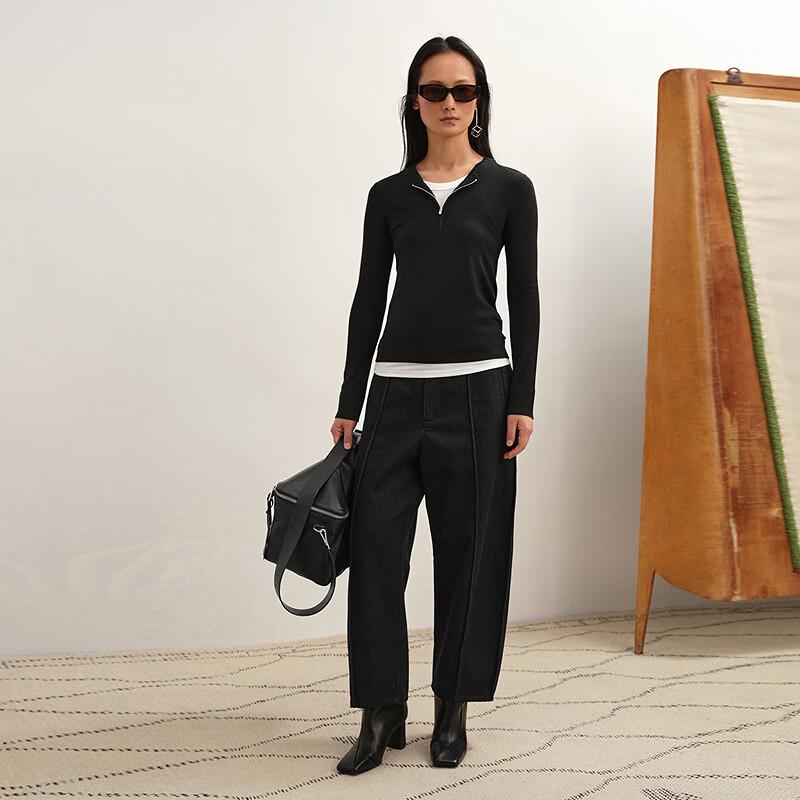 LESS 2025 Winter Fashion Casual Cropped Denim Jeans