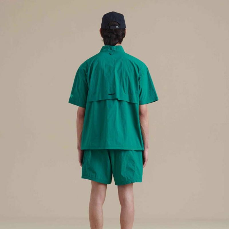 Patch Pocket Short Sleeve Anorak  Green  [23ss]