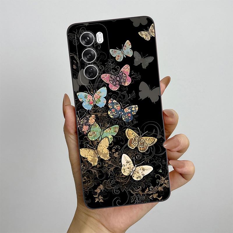 For OPPO Reno 12 CPH2625 Reno12 Pro Phone Case 12pro 5G CPH2629 Love Heart Silicone Soft Shockproof Back Cover Protective Shell