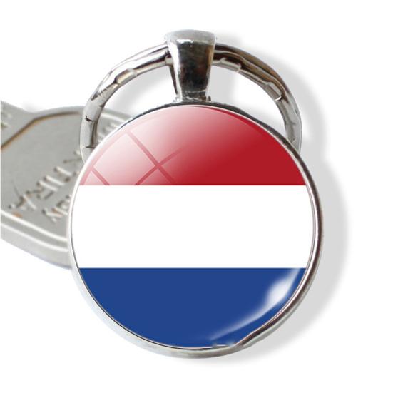 Brelok Ładna Szklana Kula Europejski Dwustronny Kraj Rosja Anglia Francja Niemcy