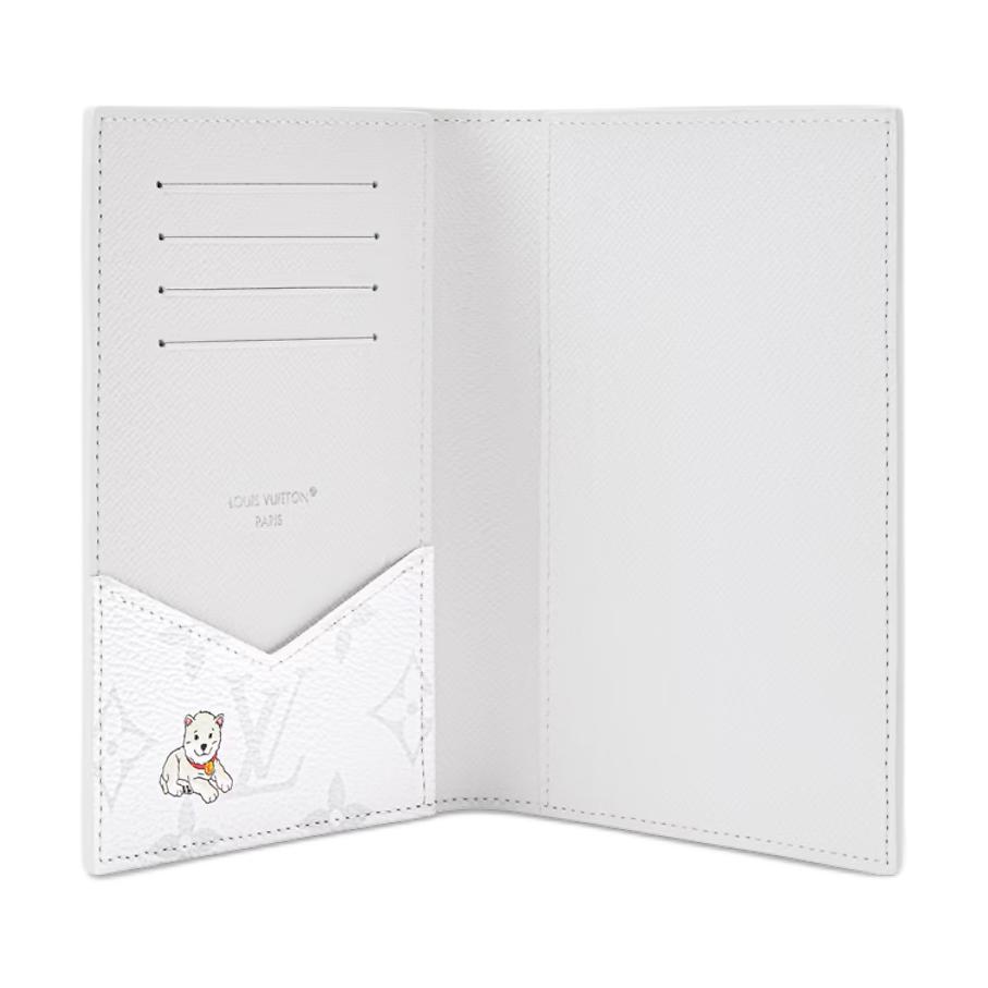 Louis Vuitton Seoul Limited Edition Jeju Dog Pattern Monogram Coated Canvas Passport Holder Men Passport Holder White M27083