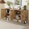 Moderner Sideboard mit 4 Türen, Stauraum mit verstellbaren Einlegeböden, Metallgriffe und Beine, für Wohnzimmer & Esszimmer, einfache Montage