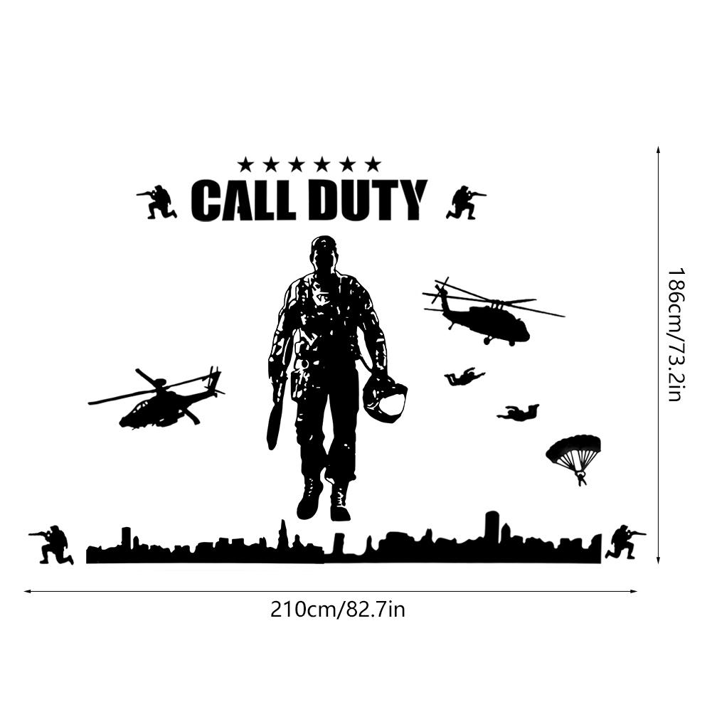 Household Bedroom Wall Sticker Soldier Pattern DIY Stickers Adhesive Home Party Decoration