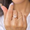 Dainty vintage inspired Rose Quartz Ring, Rose Quartz Wedding Gift, Rose Quartz Jewelry, January Raw Rose Quartz Ring, pink quartz ring