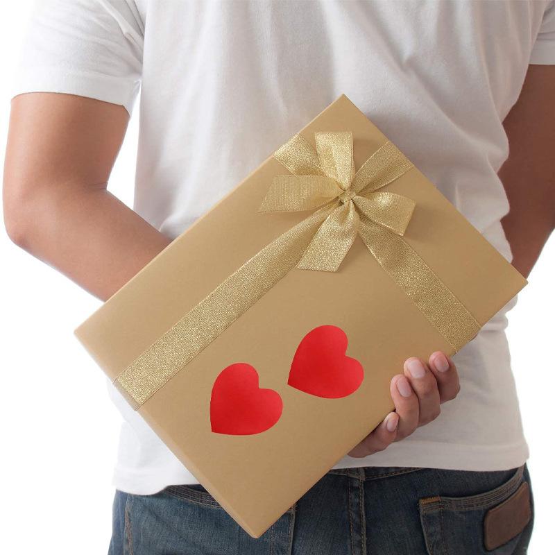 Heart Red Stickers Seal Labels 50-500Pcs Labels Stickers Scrapbooking For Package And Wedding Decoration Stationery Sticker