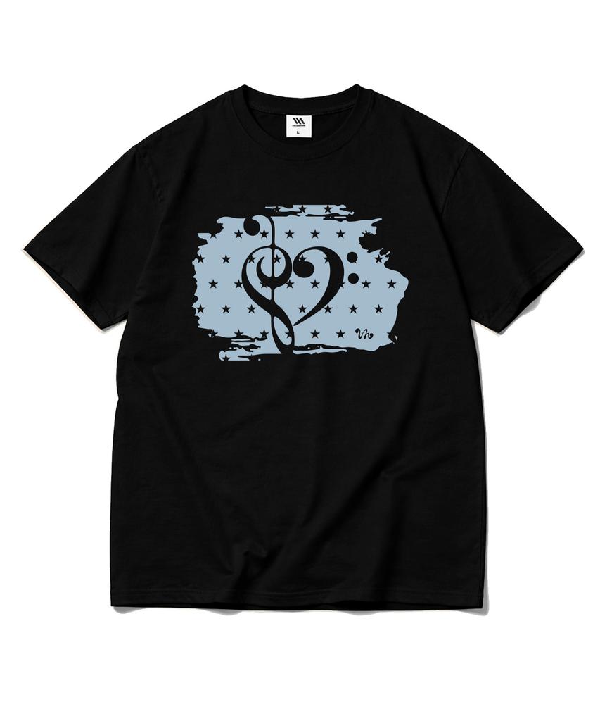 VENHIT Heart Music Cool Cotton Short Sleeve T-Shirt