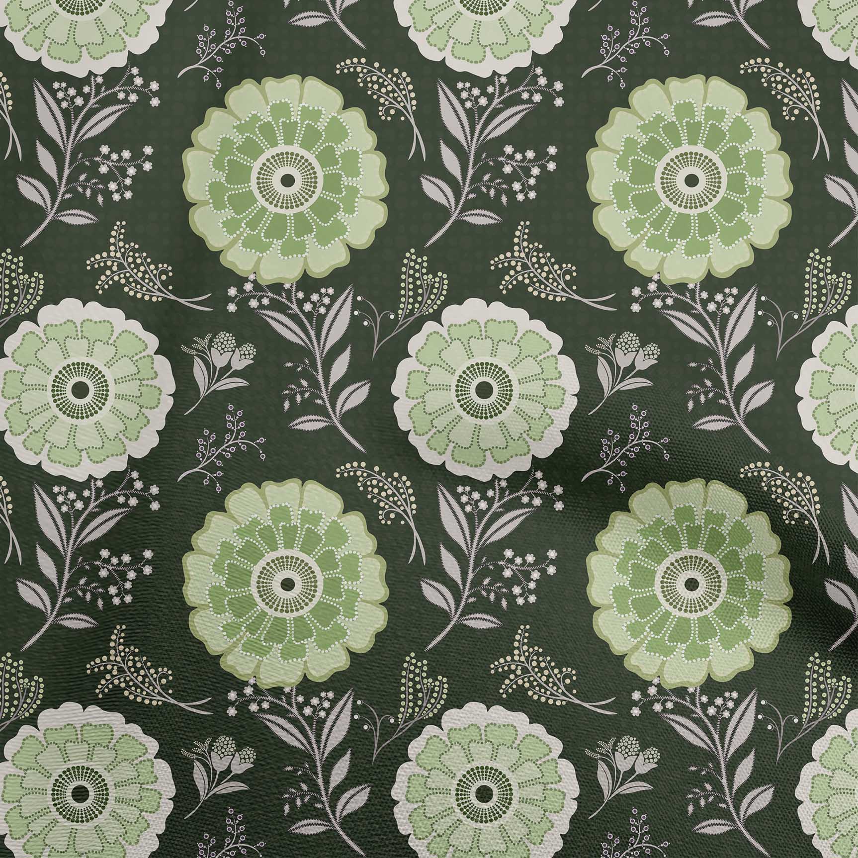 

oneOone Cotton Flex Lime Green Fabric Dotted Floral Diy Clothing Quilting Fabric Print Fabric By Yard 40 Inch 42 Inch Wide - Viscose Chiffon грушевий