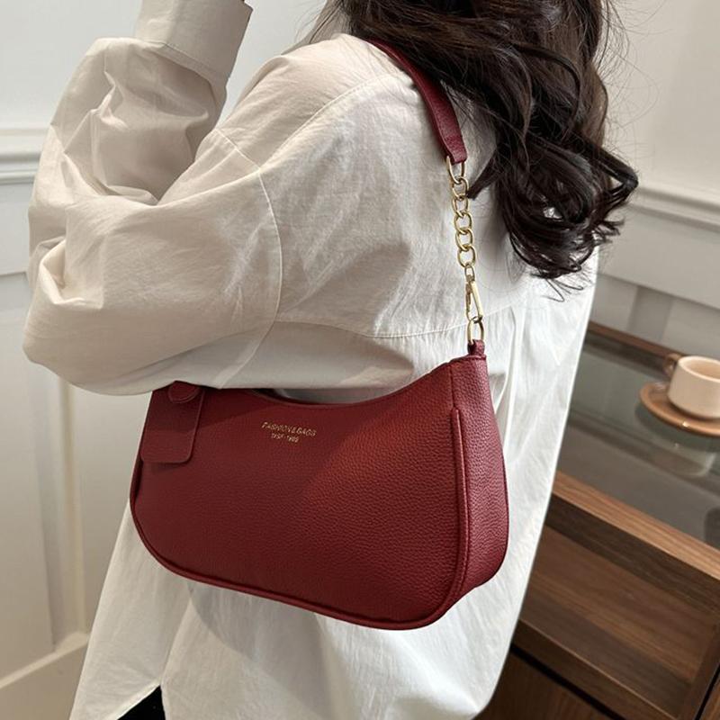 Yogodlns Stylish Luxury Design PU Leather Hobo Shoulder Bag Women Cherry Pendant Small Crossbody Bag For Daily Use Tote Bag
