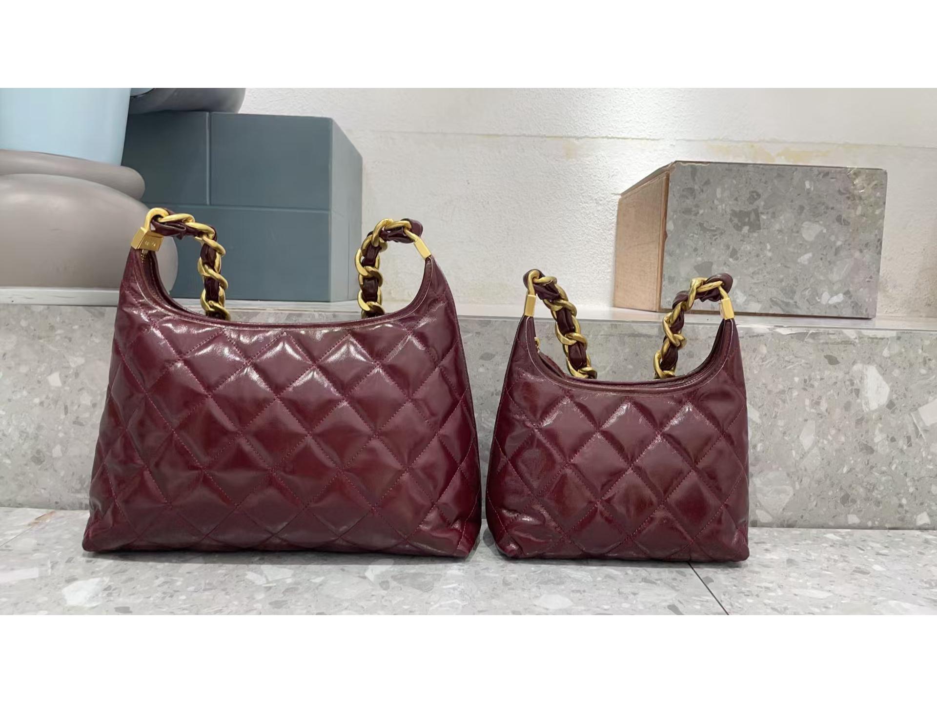 

Сумка через плечо из вощеной коровьей кожи с ромбами в стиле ретро - женская сумка-хобо в стиле хиппи Small 20*4*16cm