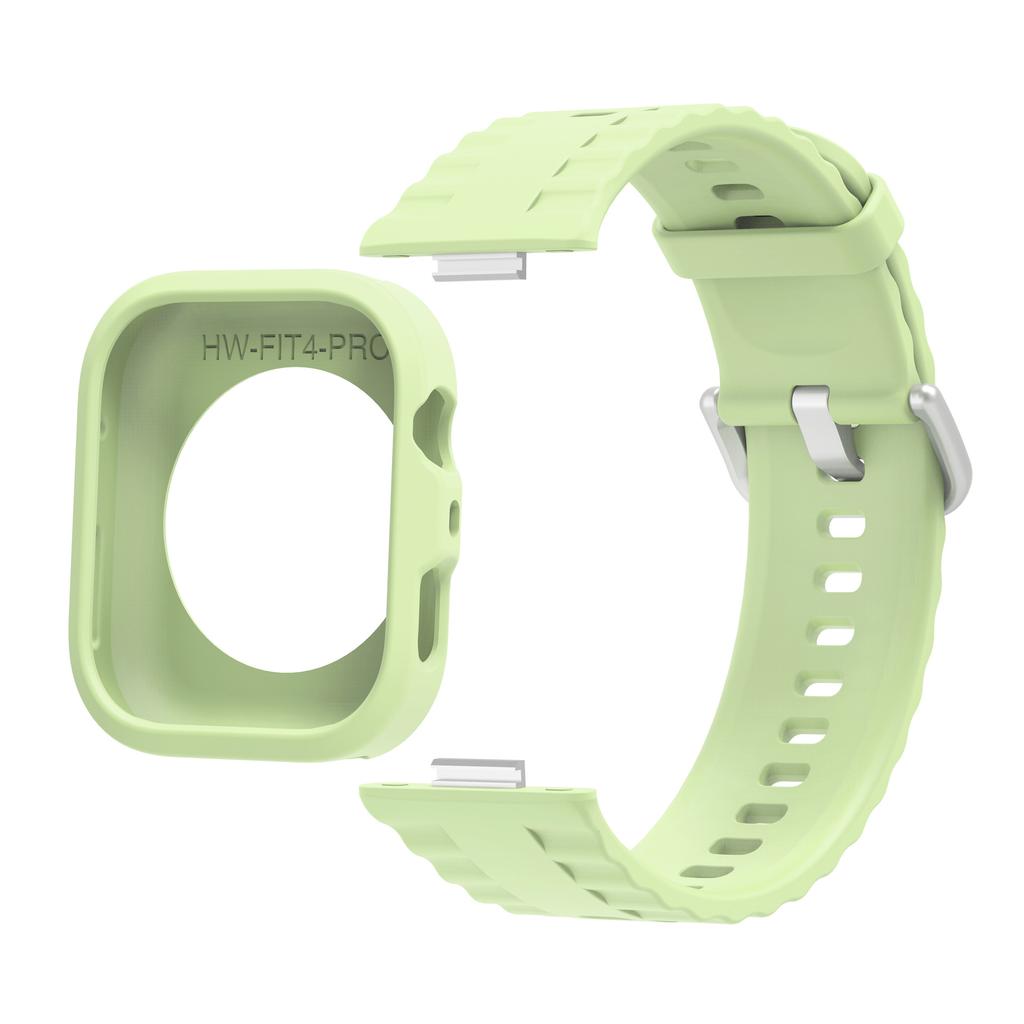 TPU Case+ Silicon Strap For Huawei Watch Fit 4 /Fit4 Pro Protector Cover Bumper Shell Watch Case Wristband Replacement
