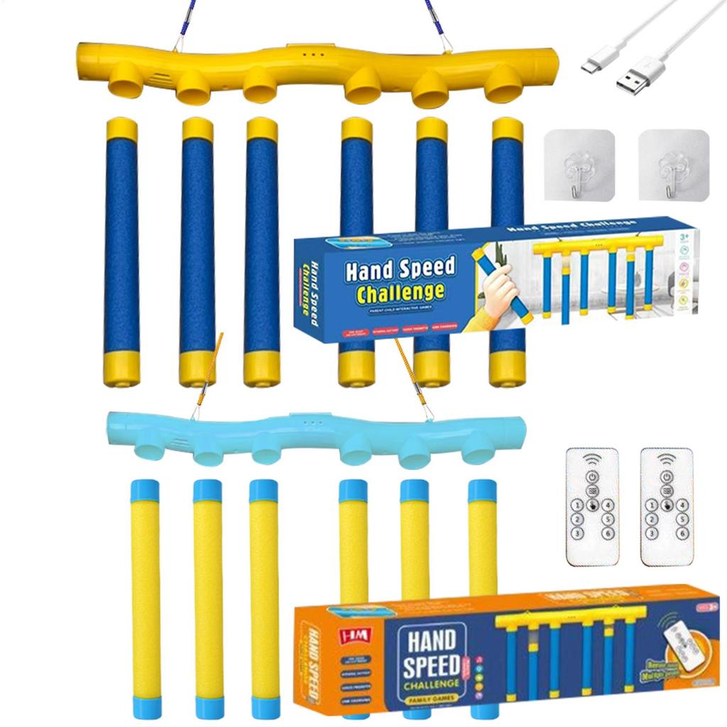 3 Adjustable Speeds Reflex Game Falling Sticks Catching Game Interactive Hand Eye Coordination Training Toy Educational Activity