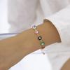 Charm Turkey Evil Eye Beaded Bracelet for Women Trendy Colorful Eye Stainless Steel Chain Bangle Ethnic Lucky Jewelry Accessory