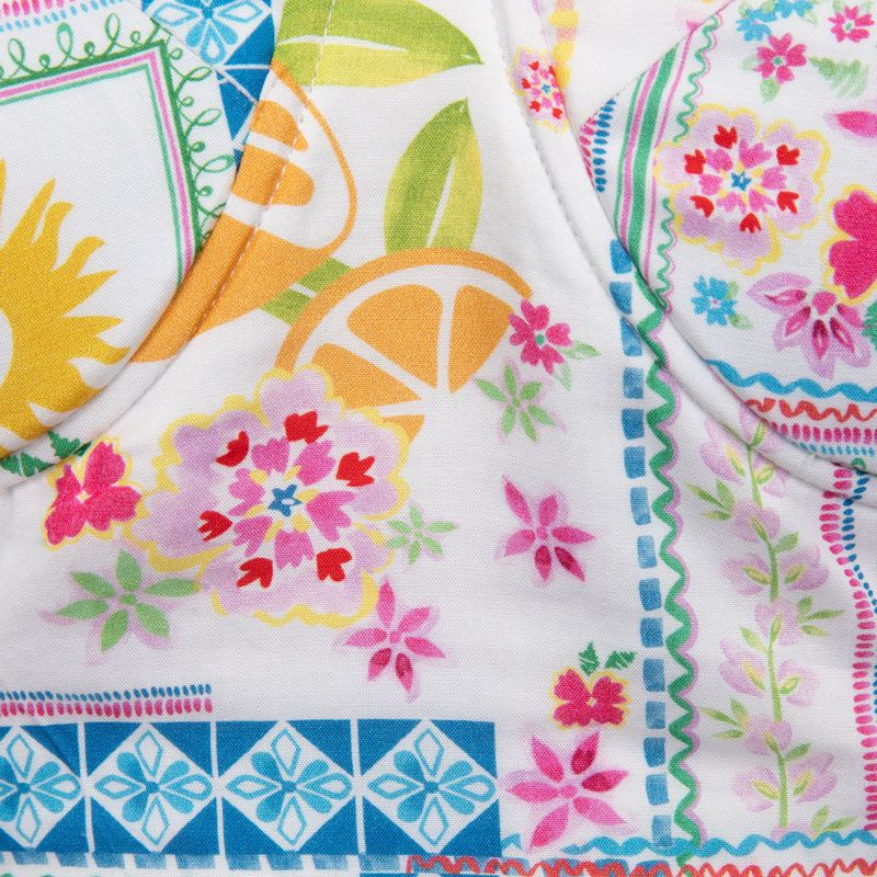 Square Corset Top with Print and Straps Woman LA PETITE ETOILE