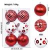 6pcs New Foam Christmas Ball Pendant Wrap Cloth 8cm Xmas Tree Ornament Christmas Supplies Merry Christmas