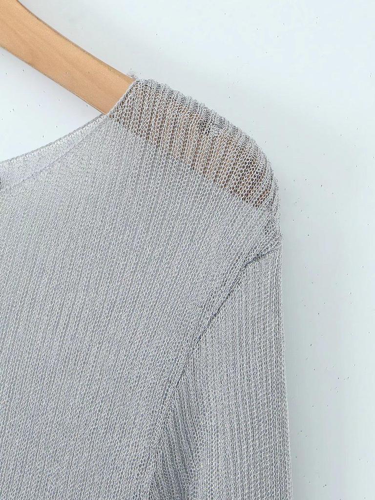 2024 Winter Women's European-American Style Slim Metallic Dress