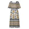 Women's Casual Dresses Printed Dresses Summer Dresses Printed Pleated Round Neck Midi Dresses Basic Classic Outdoor Daily Short Sleeve Loose Dresses