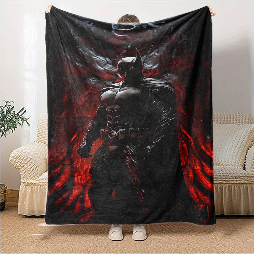 1pc Batman, Dark Knight Flannel Blanket Soft Warm Throw for Home, Office, Travel, All-Season Cozy Bedding Gift L1427