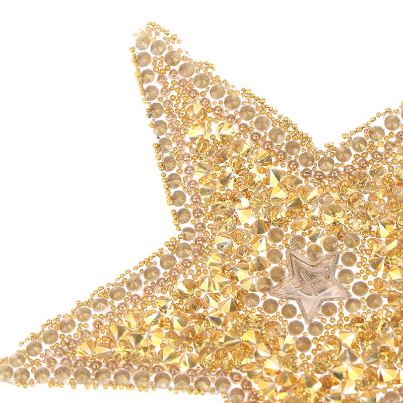 Stylish Crystal Rhinestone Star Tasse Iron On Patches Applique For Clothing Shoe Bag Sticker Jewelry Accessories
