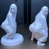 Shake Butt Ghost Statue, 3D Printed Electric Butt Dance Ghost Face Killer, Scream When You Like Fullness, Halloween Parody Gift