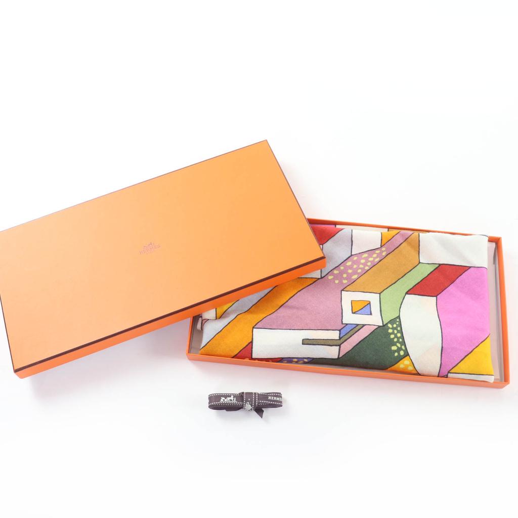 Great HERMES scarf ON A SUMMER DAY multicolor cashmere Women Used