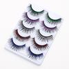 5/7/8/10/20 Pairs Shiny 3D Colorful Long Thick Glitter Artificial Eyelashes