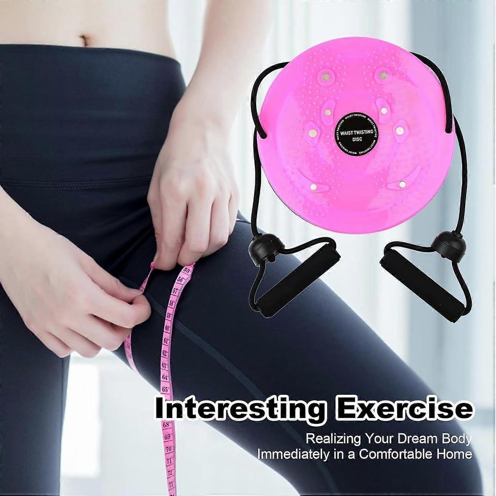 Waist Whisper | Body Shaping Waist Twisting Disc | Core Workout Equipment for Exercise Waist Twisting Disc with Resistance Band Full Body