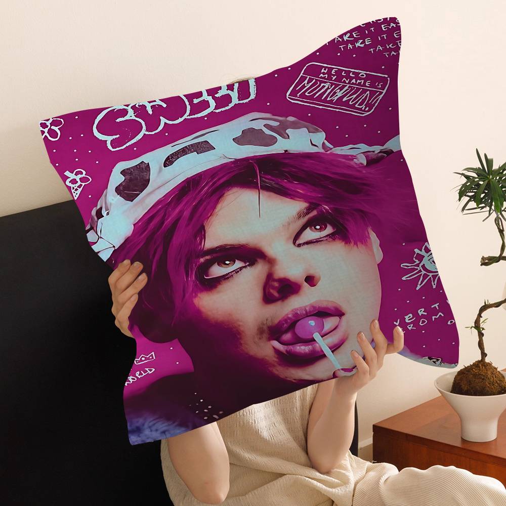 Singer Y-Yungblud Personalized Pillow Cover Kids Bedroom Wild Party Decor Pillowcase Kid Birthday Shower Gift