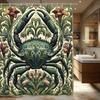 Artistic Pattern Polyester Bathtub Curtain - Stylish Bathroom Decor, Various Botanical & Marine Themed Shower Curtains