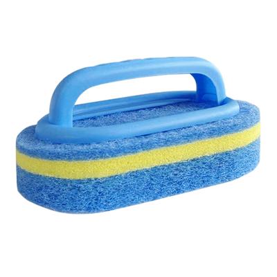 Saplı Banyo Temizleme Süngeri Çizilmez Yeniden Kullanılabilir Yaygın Olarak Kullanılan Mutfak Ovma Süngeri