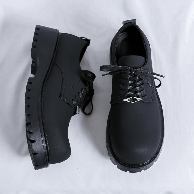 

Туфли дерби в том же стиле от Zhang Jie, мужские, уличные, с круглым носком, свадебные туфли для шафера, универсальные, модные туфли для поездок на работу 1029-R 38 чёрный