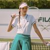 New FILA TENNIS Polo Shirt Women's Jade White A11W533128F-WT