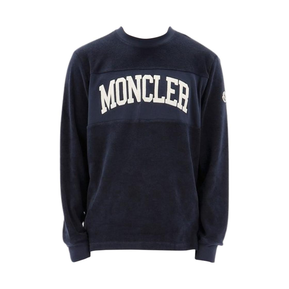 Moncler Pullover met Ronde Hals Comfortabel Los Letterpatroon Sweatshirt met Lange Mouwen Heren sweatshirt Zwart J10918G00024899VV777 XL