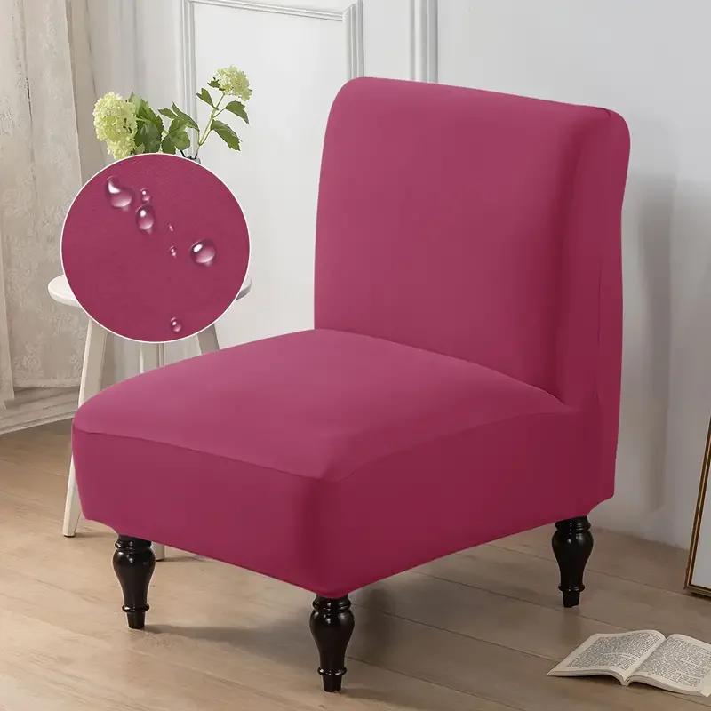 1PC Solid Color Accent Armless Chair Cover Nordic Spandex Single Sofa Slipcovers Stretch Elastic Couch Protector Cover