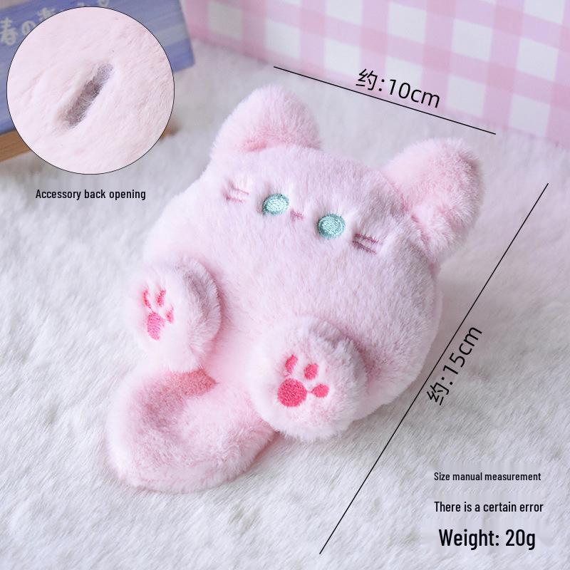 Cute Kitten Plush Brooch - DIY Squeaky Cartoon Pendant Ornament