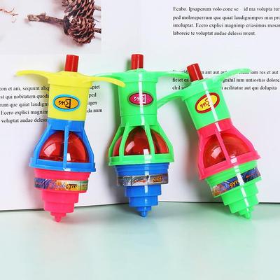 Luminous Flashing Gyro: Colorful Spinning Top Toy with Ejection Launcher for Kids