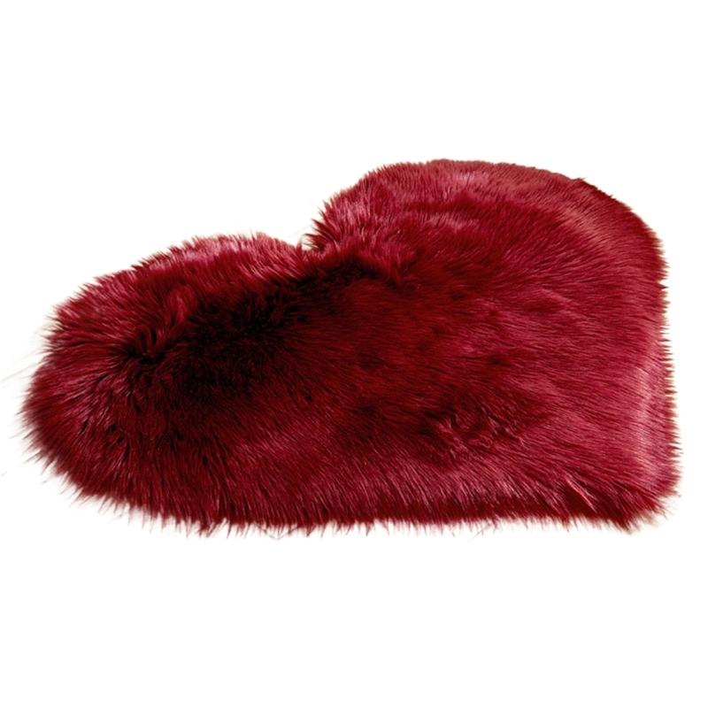 

Heart Shape Faux Fluffys Sheepskin Rugs Floor Carpets Fluffys Soft Fuzzy Area Rugs Throw Bedside Rugs Living Room Decoration Mats S