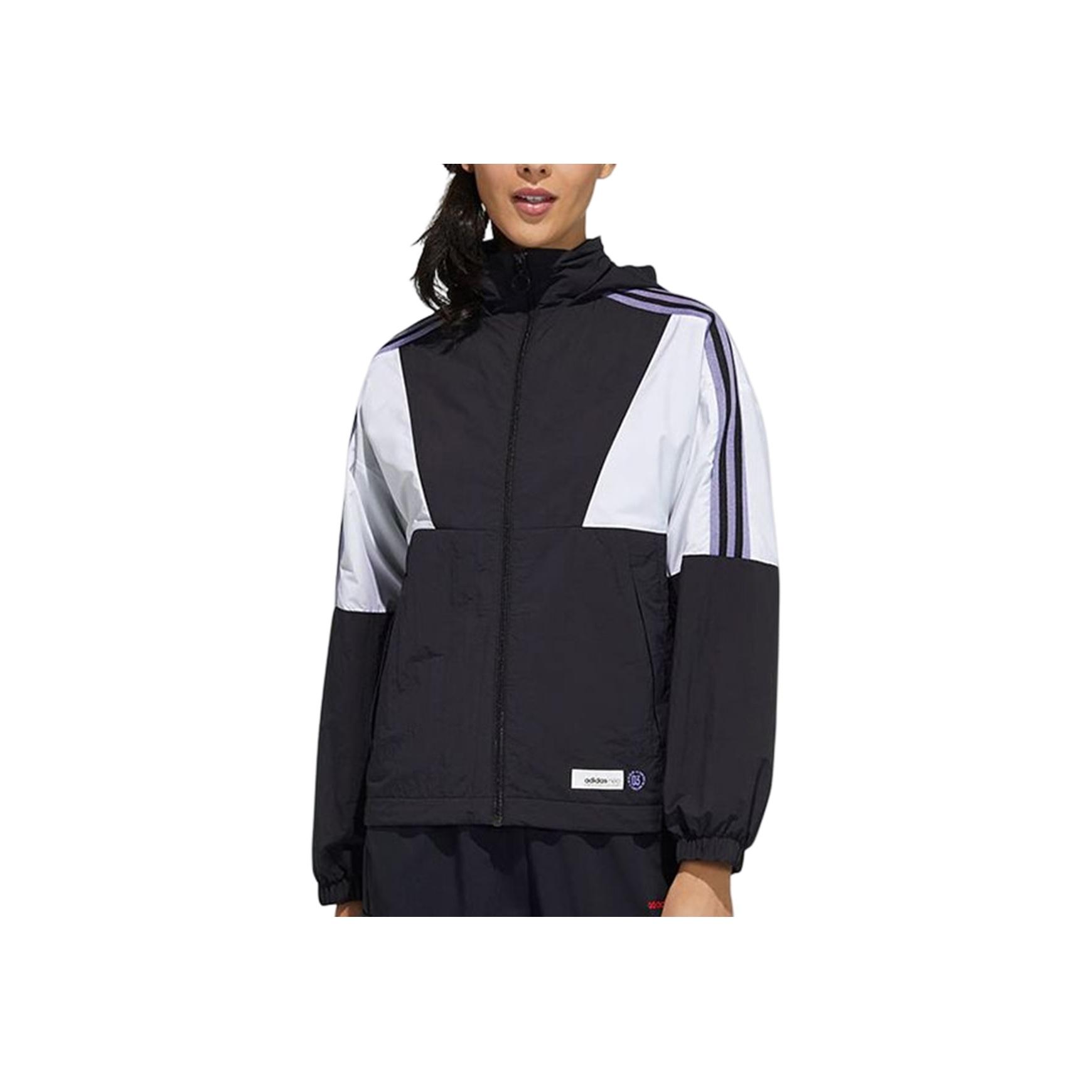 

Adidas Neo Color Block Sports Casual Hooded Jacket Women Jackets Black GS2605 S