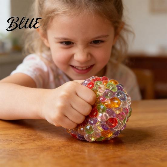 Tactile Stimulation Ball 2/3/5Pcs Bead Filled Stress Anxiety Relief Beaded Squeeze Colorful Toy Portable Travel Soft TPR Textured Sensory Fidget
