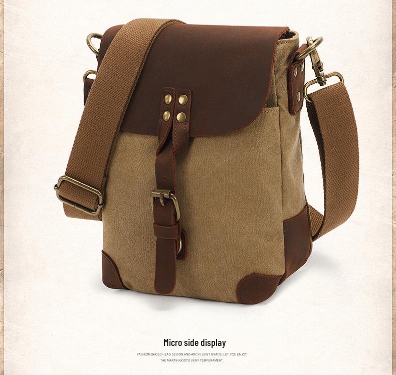 Men's Retro Canvas Crossbody Shoulder Bag - Casual Outdoor Fashion