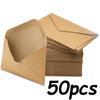 20/50pcs 10x7cm Kraft Paper Envelopes, Plain Brown Envelopes for Invitations, Letters, Greeting Cards & Mailing